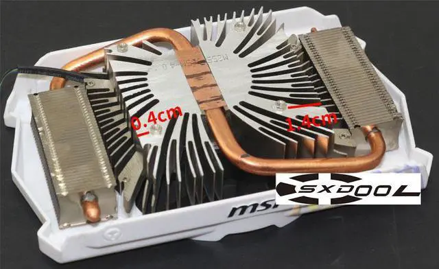 Alt view image 3 of 4 - For MSI GTX 950 58*58mm 48*48mm hole pitch XY-D09015S graphics card radiator & fan (48mm)