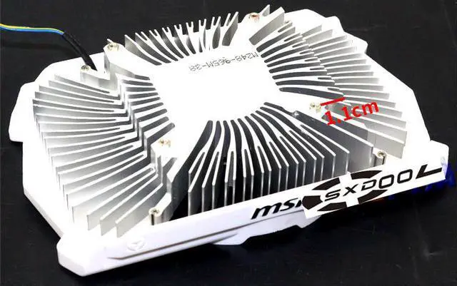 Alt view image 3 of 4 - For MSI GTX 950 58*58mm 48*48mm hole pitch XY-D09015S graphics card radiator & fan (58mm)