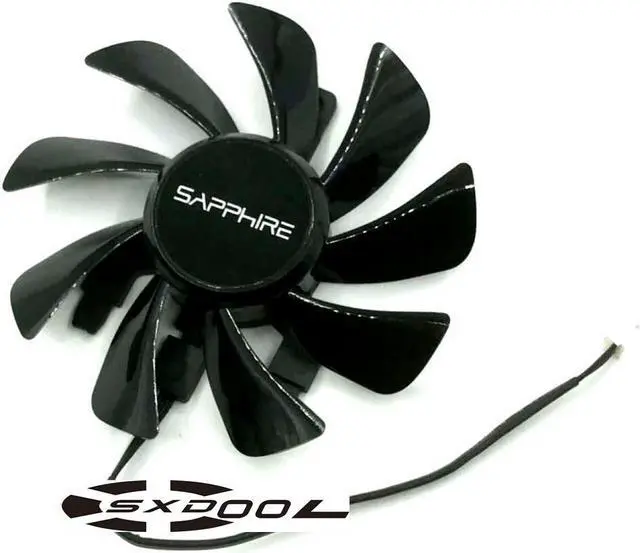 Alt view image 4 of 4 - For Sapphire RX570 470D ITX Platinum Edition OC graphics card fan T129215SU DC12V single screw bracket 4-pin PWM cooling fan