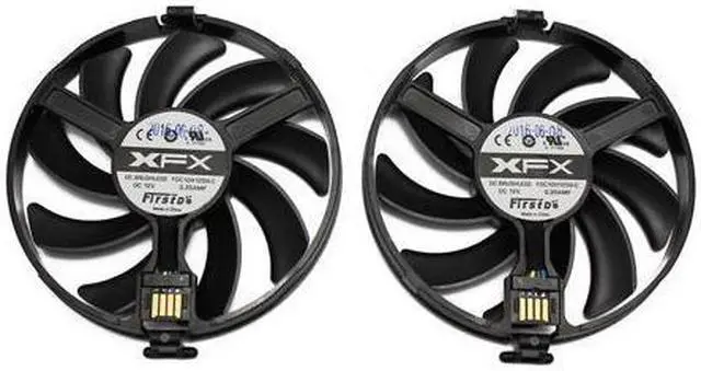 Alt view image 4 of 4 - For XFX AMD Radeon R7 370 RX 470 480 570 580 RX460 RX 460 fan 95mm  FDC10H12S9-C Black