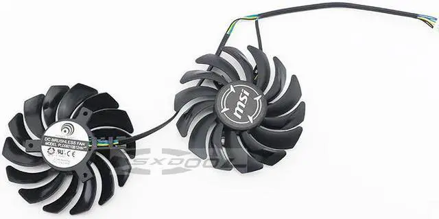 Alt view image 5 of 5 - 1 pair For MSI RX 470 480 570 580 ARMOR RADEON RX488 RX578 RX588 RX478 4G graphics card cooling fan  PLD09210S12HH