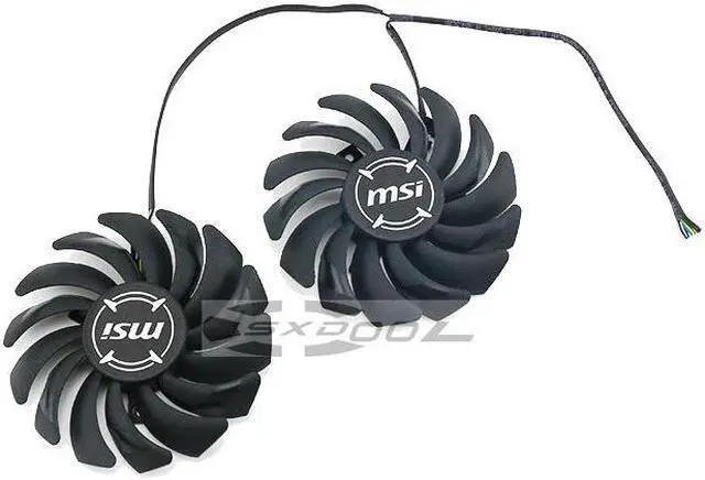 Alt view image 2 of 5 - 1 pair For MSI RX 470 480 570 580 ARMOR RADEON RX488 RX578 RX588 RX478 4G graphics card cooling fan  PLD09210S12HH