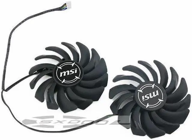 Alt view image 4 of 5 - 1 pair For MSI RX 470 480 570 580 ARMOR RADEON RX488 RX578 RX588 RX478 4G graphics card cooling fan  PLD09210S12HH