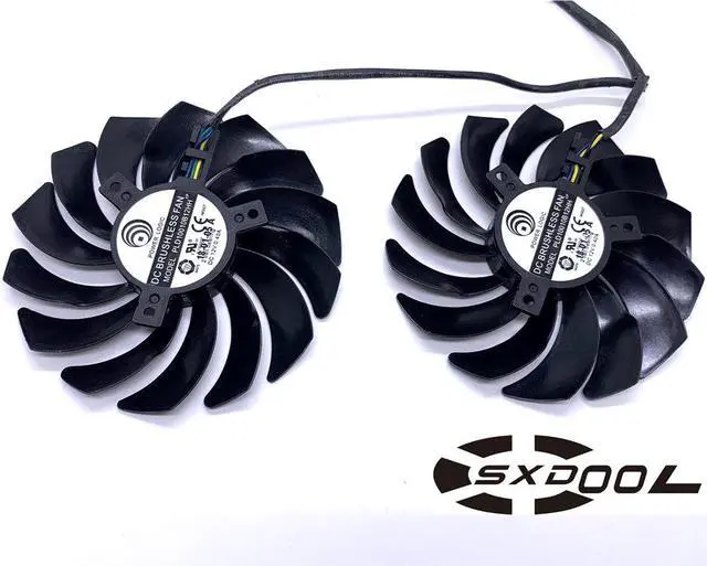 Alt view image 2 of 4 - For MSI GeForce RTX 2070 GAMING Z 8G graphics card fan PLD10010B12HH 2-in-1 fan