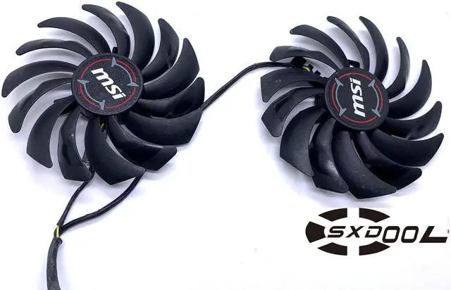 Alt view image 4 of 4 - For MSI GeForce RTX 2070 GAMING Z 8G graphics card fan PLD10010B12HH 2-in-1 fan
