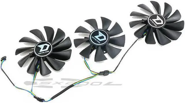 Alt view image 4 of 6 - For DATALAND RX 5600XT 5700XT 5700 X Ares X War Demon Mute graphics card fan A set of three