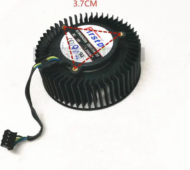 Alt view image 4 of 6 - Original FD6525H12D BFB0712HF For Sapphire public version RX580 RX570 RX480 RX470 platinum diameter 6.6CM turbo graphics fan