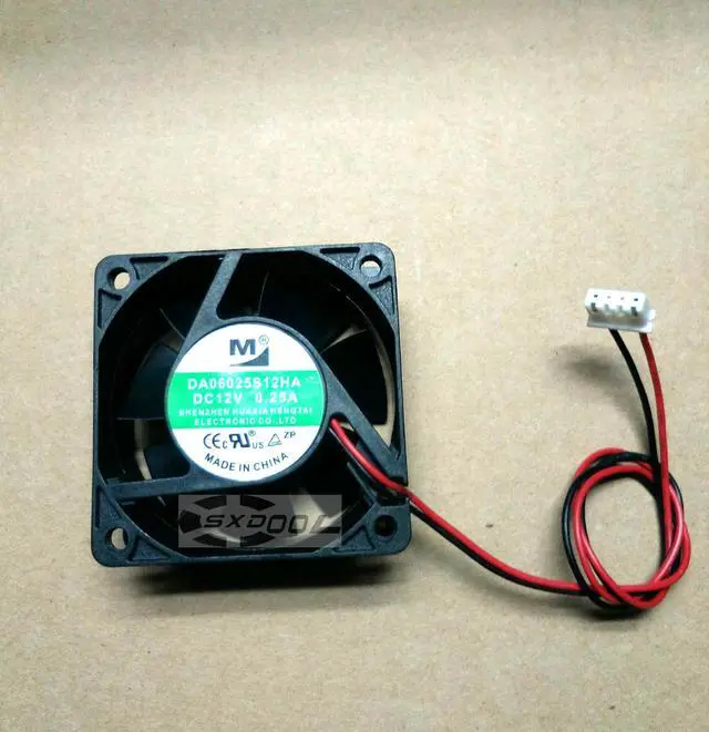 Alt view image 4 of 4 - YIMENG / M DA06025S12HA DC12V 0.13A 6 cm 6025 2-wire silent 60MM X 25MM cooling fan