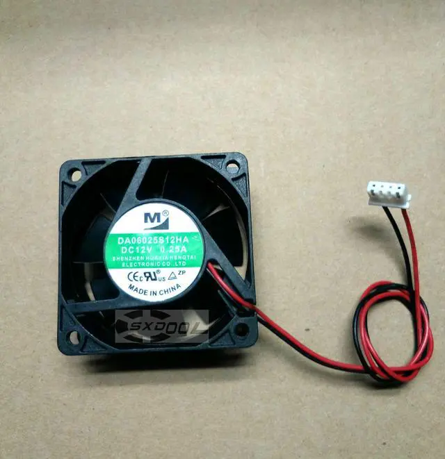 Alt view image 3 of 4 - YIMENG / M DA06025S12HA DC12V 0.13A 6 cm 6025 2-wire silent 60MM X 25MM cooling fan