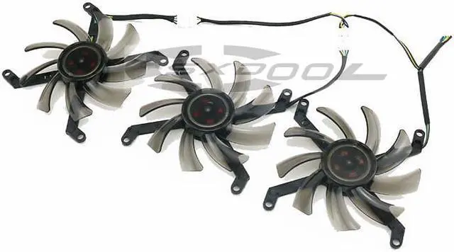 Alt view image 3 of 6 - For Leadtek / Renaissance PNY LEADTEK ManLI GTX 1080ti graphics card cooling fan T129215SU 3pcs a lot