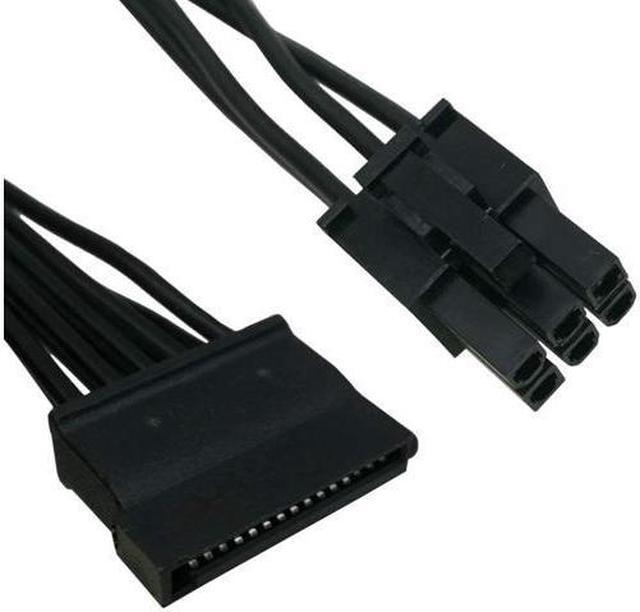 Alt view image 2 of 4 - 6 Pin male to 3x 15 Pin SATA Female Hard Drive Power Adapter Cable for Seasonic Antec Modular Power Supply 20-in(50cm)