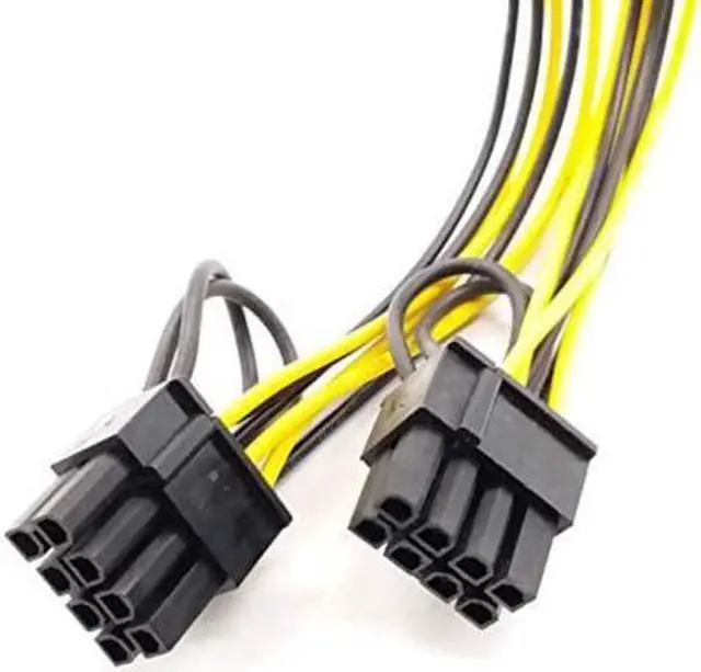 Alt view image 4 of 4 - Graphics card 6-pin to dual 8-pin 6+2 pin PCIE adapter cable,  of 6-pin to 8-pin PCI-e Express Power GPU video care cable, 9 inch/23 cm (6 pin to dual 8-pin) (8PCS)