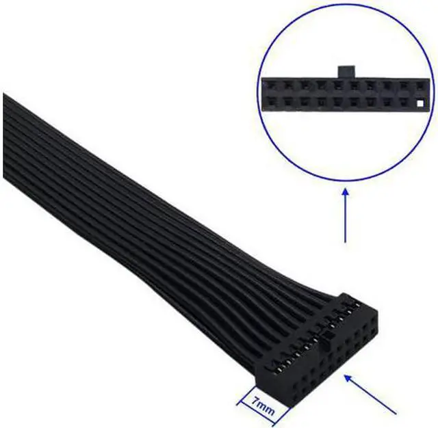 Alt view image 3 of 3 - (2-Pack) Small Mini USB 3.0 19 Pin Internal Extension Header Adapter Cable for Motherboard 5.9-inch(15cm)