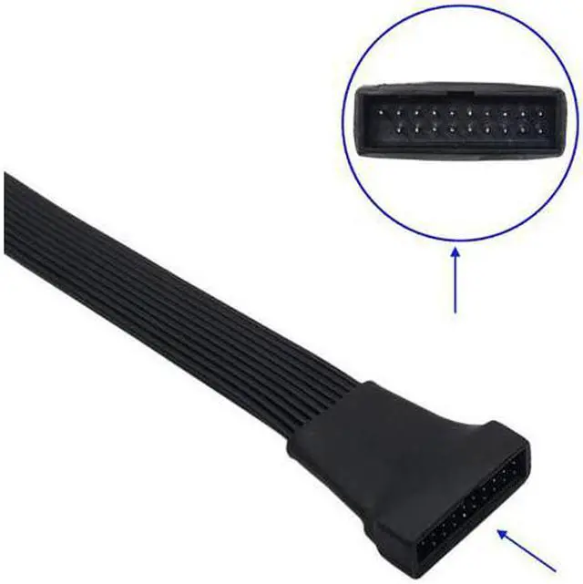 Alt view image 2 of 3 - (2-Pack) Small Mini USB 3.0 19 Pin Internal Extension Header Adapter Cable for Motherboard 5.9-inch(15cm)