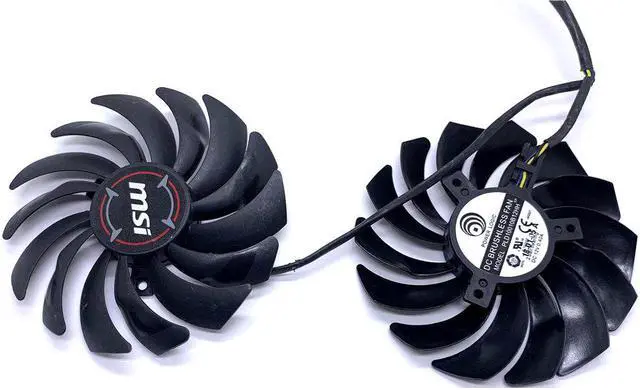Alt view image 5 of 5 - For MSI GeForce RTX 2060 SUPER ARMOR OC Graphics Card Fan PLD10010B12HH DC12V 95mm