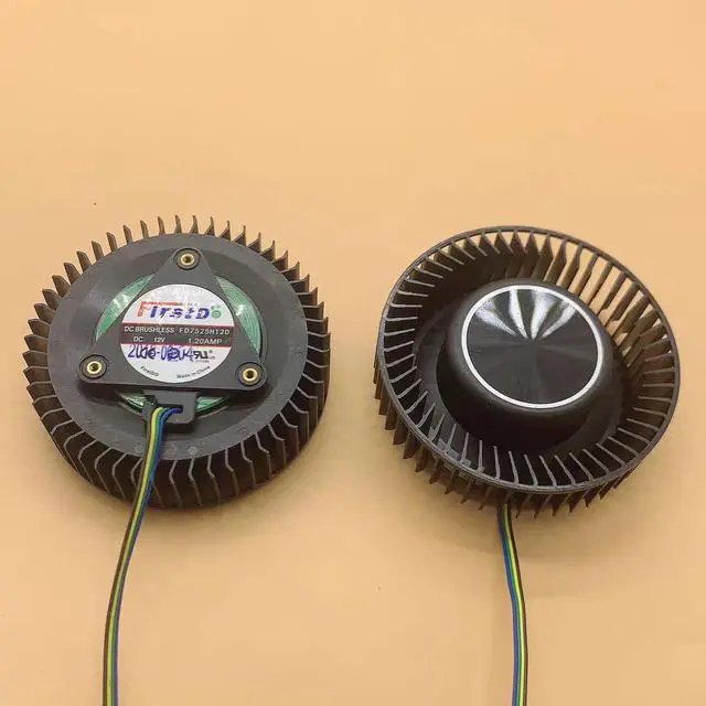 Alt view image 2 of 4 - For MSI AMD RX VEGA 56/ RX VEGA 64 Public Edition Turbo Cooling Fan 12V PLB07525B12HH FD7525H12D