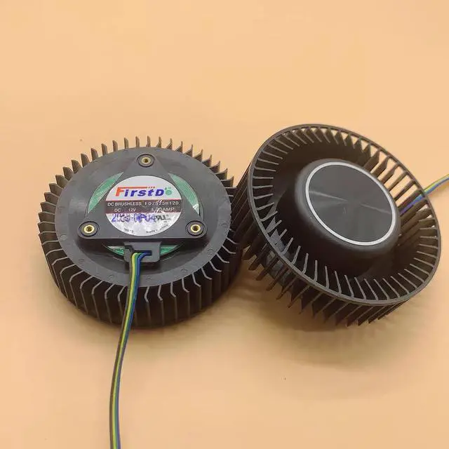 Alt view image 4 of 4 - For MSI AMD RX VEGA 56/ RX VEGA 64 Public Edition Turbo Cooling Fan 12V PLB07525B12HH FD7525H12D