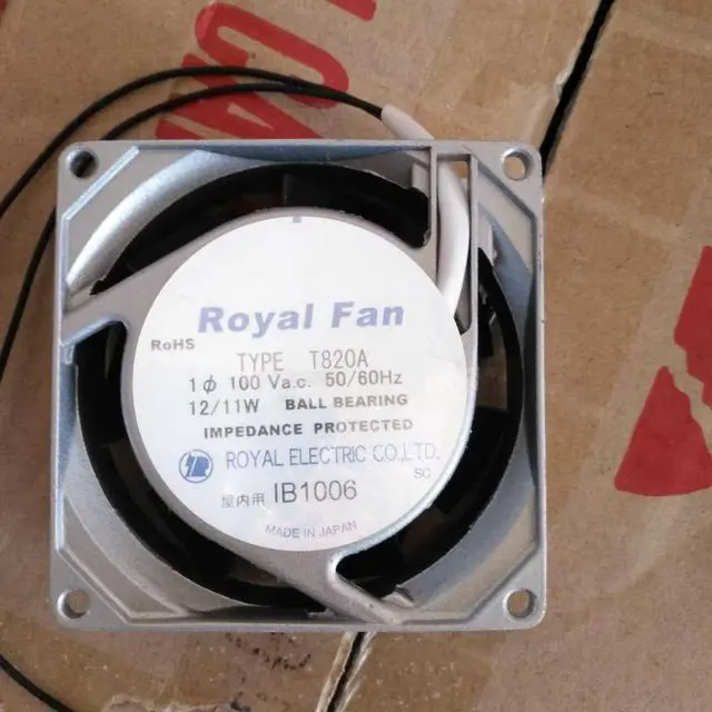 Alt view image 3 of 3 - Original T820A T821A T822A T825A T826A T827A 8CM ROYAL FAN 100V 115V cooling fan