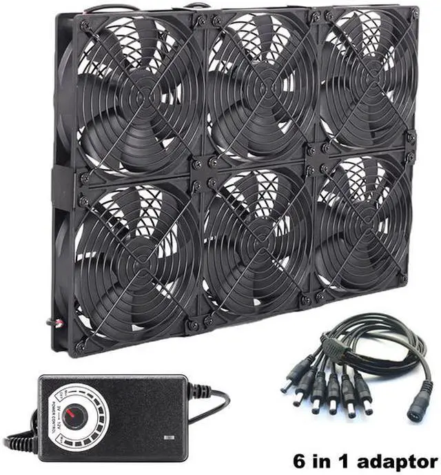 Main image of 12cm 120mm High Speed Large Air Flow 110V 220V BTC LTC Mining Machine Workstation Cabinet Graphics Card Rack Cooler Cooling Fan
