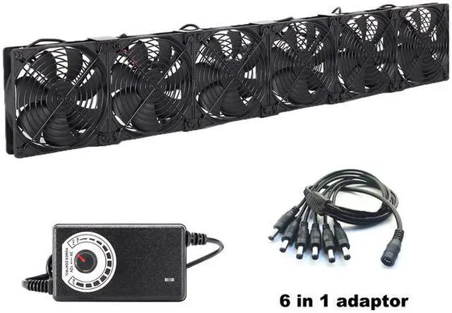 Alt view image 2 of 7 - 12cm 120mm High Speed Large Air Flow 110V 220V BTC LTC Mining Machine Workstation Cabinet Graphics Card Rack Cooler Cooling Fan