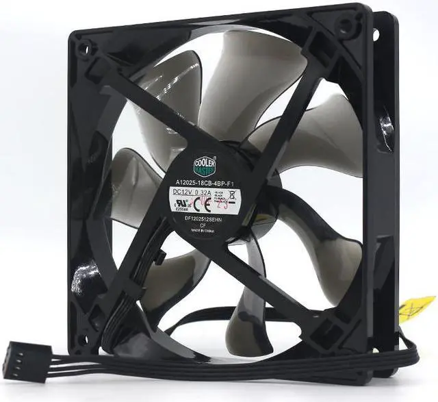 Alt view image 2 of 7 - A12025-18CB-4BP-F1 Cooler Master DF1202512SEHN 12V 0.32A case CPU cooling fan 12cm 12025 4-wire
