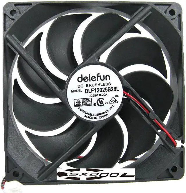 Main image of Delefun DLF12025B28L  1225 12CM 28V 0.2A Durable Double Ball Power Amplifier Cooling Fan Sickle Blade 2500RPM