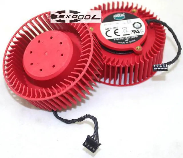 Alt view image 2 of 4 - For AMD public version R9 270/270X cooler master FB07025M12BPA DC12V 1.5A turbo graphics fan