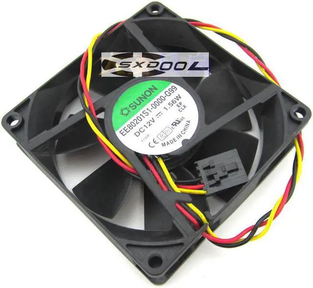 Alt view image 3 of 6 - For Dell OptiPlex 390 790 990 3010 SFF Small Form Factor CPU Processor Chassis Fan 99GRF SUNON EE80201S1-0000-G99 8cm DC12V cooling fans new original