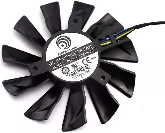 Alt view image 3 of 5 - For MSI GTX1080ti 1080 1070ti 1070 1060 980ti Dark Dragon Graphics Fan PLD09210S12HH DC12V 0.40A 4-wire cooler (3PCS/Lot)
