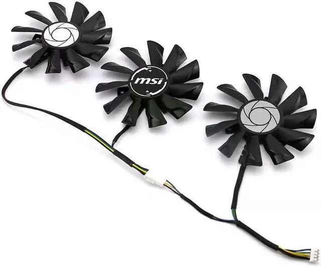 Alt view image 5 of 5 - For MSI GTX1080ti 1080 1070ti 1070 1060 980ti Dark Dragon Graphics Fan PLD09210S12HH DC12V 0.40A 4-wire cooler (3PCS/Lot)