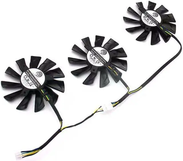 Alt view image 4 of 5 - For MSI GTX1080ti 1080 1070ti 1070 1060 980ti Dark Dragon Graphics Fan PLD09210S12HH DC12V 0.40A 4-wire cooler (3PCS/Lot)
