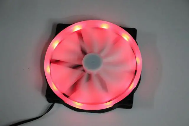 Alt view image 5 of 7 - 20CM color aperture race-changing fan chassis cooling 200mm x 30mm 20030 large fan LED color-changing horse-changing color aperture for King Kong AW309 Tt V cube