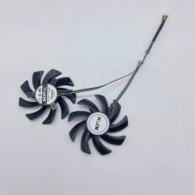 Alt view image 5 of 5 - For XFX R9-470 470D 480 R9-380 380X 390 390X graphics card 4-wire PWM fan FirstD FDC10H12D9-C