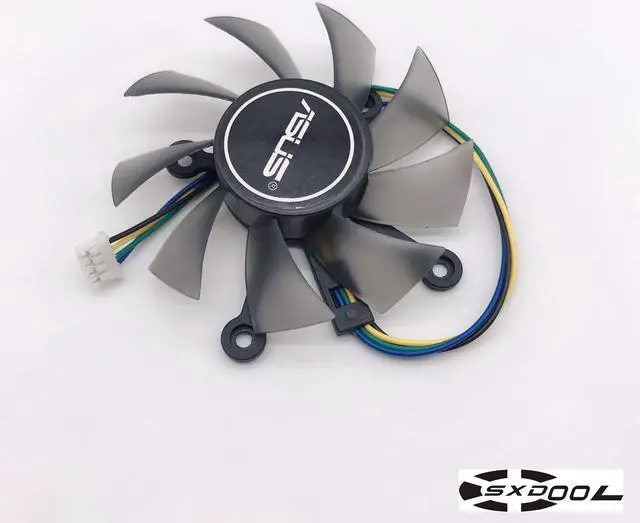 Alt view image 5 of 6 - For ASUS GTX 550TI 750 460 560 6670 6850 7770 7850 Graphics Fan FirstD FD8015U12D