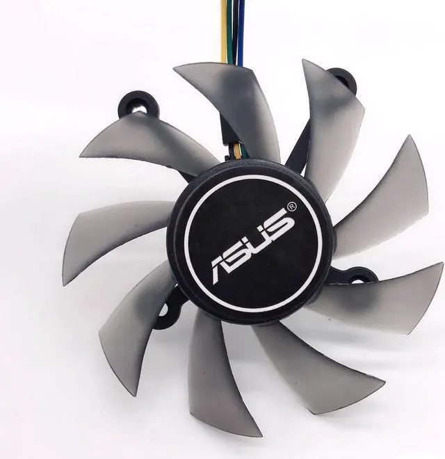 Alt view image 4 of 6 - For ASUS GTX 550TI 750 460 560 6670 6850 7770 7850 Graphics Fan FirstD FD8015U12D