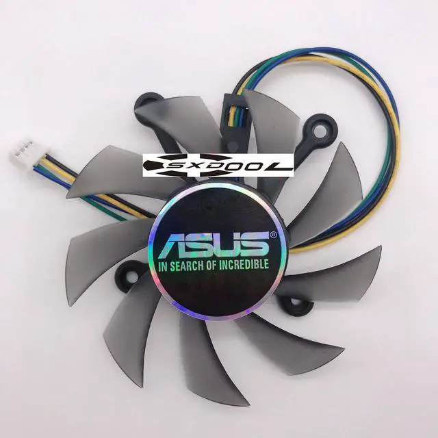 Alt view image 6 of 6 - For ASUS GTX 550TI 750 460 560 6670 6850 7770 7850 Graphics Fan FirstD FD8015U12D