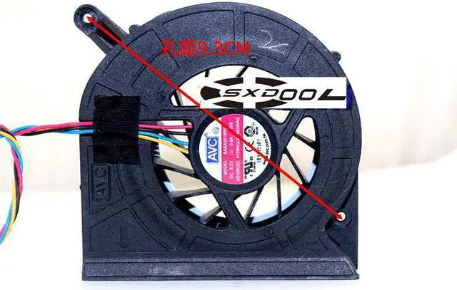 Main image of AVC BASA0819R5U P009 5V 0.6A 4 Wires 4 Pins notebook fan vga cooler for Wistron P/N:23.10393.001 Rev.A