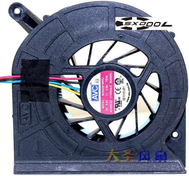 Alt view image 2 of 2 - AVC BASA0819R5U P009 5V 0.6A 4 Wires 4 Pins notebook fan vga cooler for Wistron P/N:23.10393.001 Rev.A