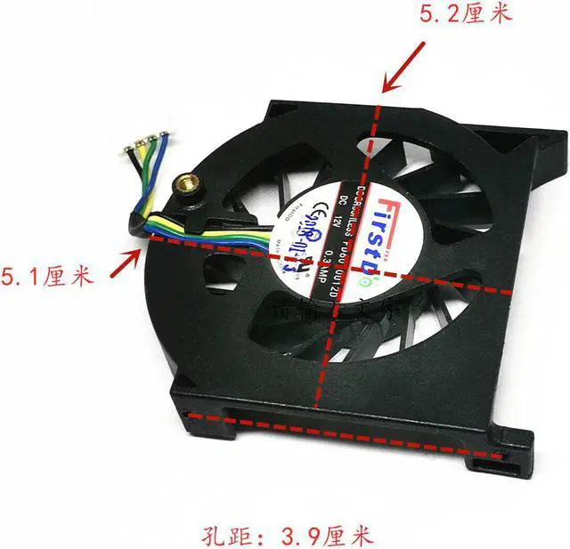 Alt view image 3 of 3 - For AMD Radeon Pro WX 4100 3100 2100 E9260 3D Modeling Professional Graphics Fan FirstD FD6010U12D Gray
