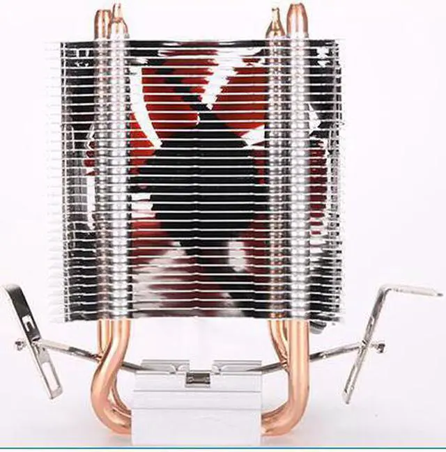Alt view image 4 of 7 - New dual copper tube temperature control mute cpu fan for AMD AMD FM2 AM2 AM3 AM4 Intel 775 1150 1200 multi-platform CPU cooler Gray