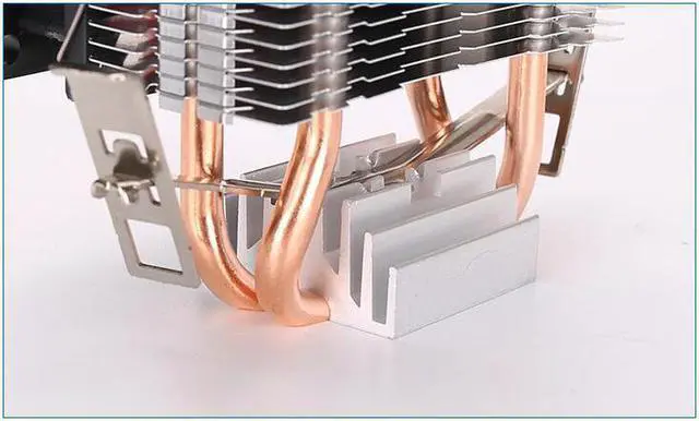 Alt view image 3 of 7 - New dual copper tube temperature control mute cpu fan for AMD AMD FM2 AM2 AM3 AM4 Intel 775 1150 1200 multi-platform CPU cooler Gray