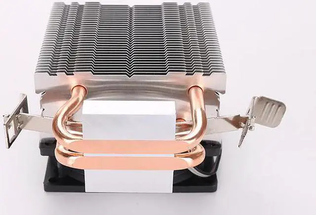 Alt view image 5 of 7 - New dual copper tube temperature control mute cpu fan for AMD AMD FM2 AM2 AM3 AM4 Intel 775 1150 1200 multi-platform CPU cooler Gray