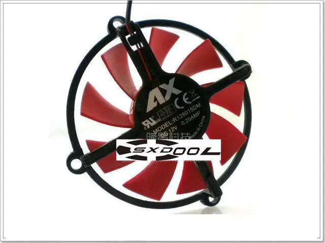 Alt view image 3 of 4 - For ASL Unimax GALAXY ZOTAC 9600 9800GT 240 440 550 6850 Graphics Card Fan R128015DM 2-wire, PLA08015D12HH 4-wire