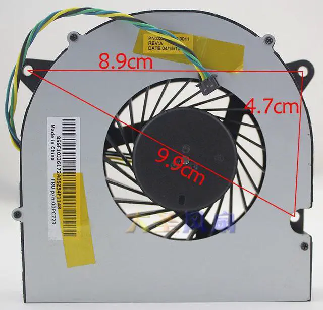 Alt view image 3 of 4 - For Lenovo 00PC723 System Fan ideacentre AiO 300-22ISU AVC BAAA0915R5U 5V 1.4A All-in-One Fan