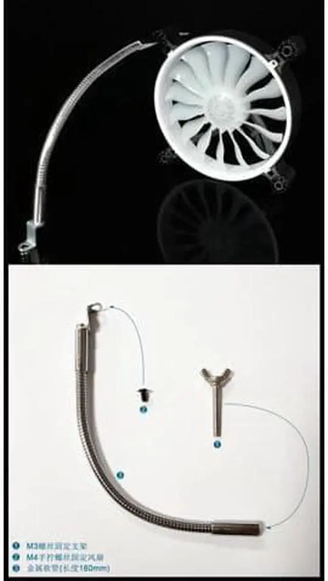 Alt view image 7 of 7 - NEW Multi-directional, hose, cooling bracket, video card, motherboard, north and south bridge, M2 hard drive, memory, chassis fan cooling bracket (for fan thickness 20mm-25mm) Blue