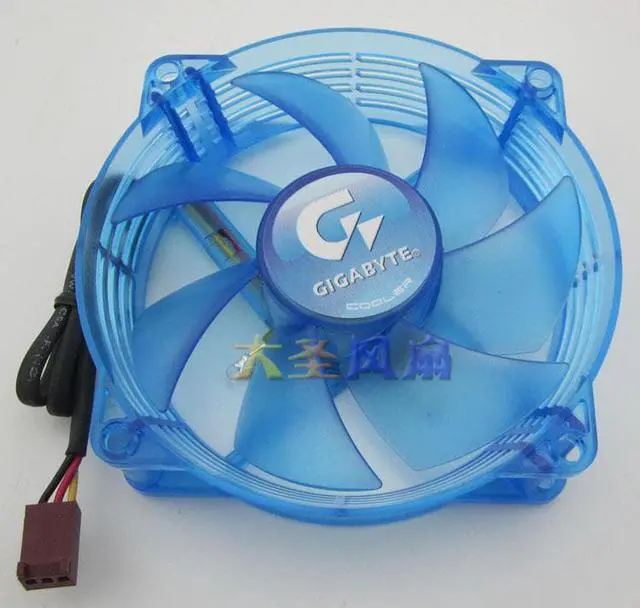 Alt view image 2 of 4 - For GIGABYTE 8cm 80mm x 25mm Blue Glare LED Ball bearing Fan DC 12V 0.10A F128025DL