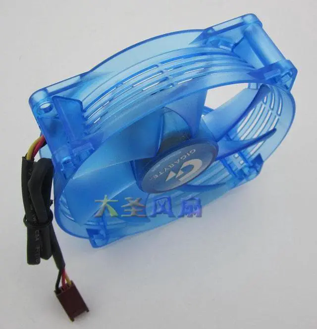 Alt view image 3 of 4 - For GIGABYTE 8cm 80mm x 25mm Blue Glare LED Ball bearing Fan DC 12V 0.10A F128025DL