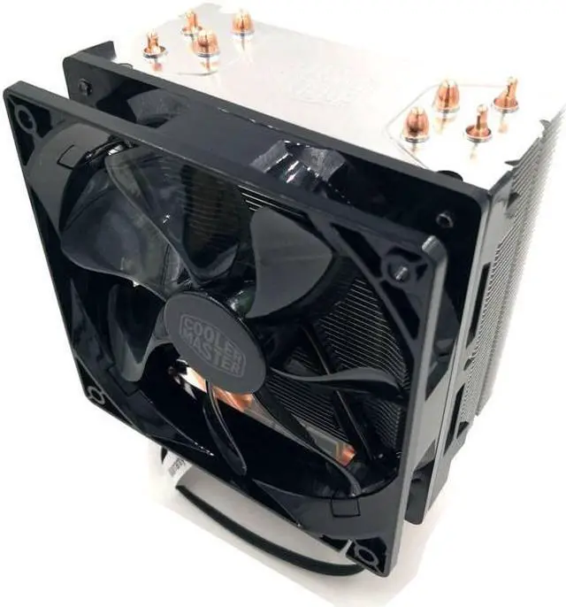 Alt view image 3 of 7 - For Cooler Master Blizzard T400i - CPU Cooler with XtraFlo 120 "Fire Red" LED PWM Fan & 4 Direct Contact Heatpipes- Intel Socket LGA 2066/2011-v3/2011/1156/1155/1151/1150/1366/775