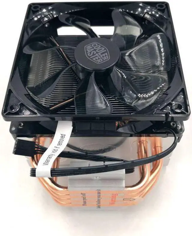 Alt view image 5 of 7 - For Cooler Master Blizzard T400i - CPU Cooler with XtraFlo 120 "Fire Red" LED PWM Fan & 4 Direct Contact Heatpipes- Intel Socket LGA 2066/2011-v3/2011/1156/1155/1151/1150/1366/775