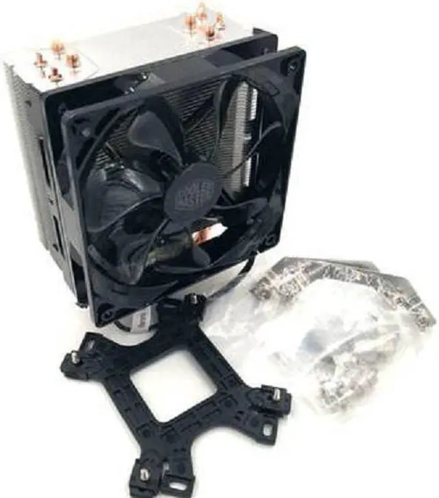 Alt view image 4 of 7 - For Cooler Master Blizzard T400i - CPU Cooler with XtraFlo 120 "Fire Red" LED PWM Fan & 4 Direct Contact Heatpipes- Intel Socket LGA 2066/2011-v3/2011/1156/1155/1151/1150/1366/775